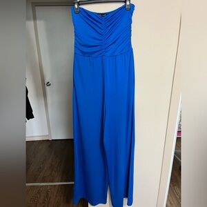 Full length bright blue romper
